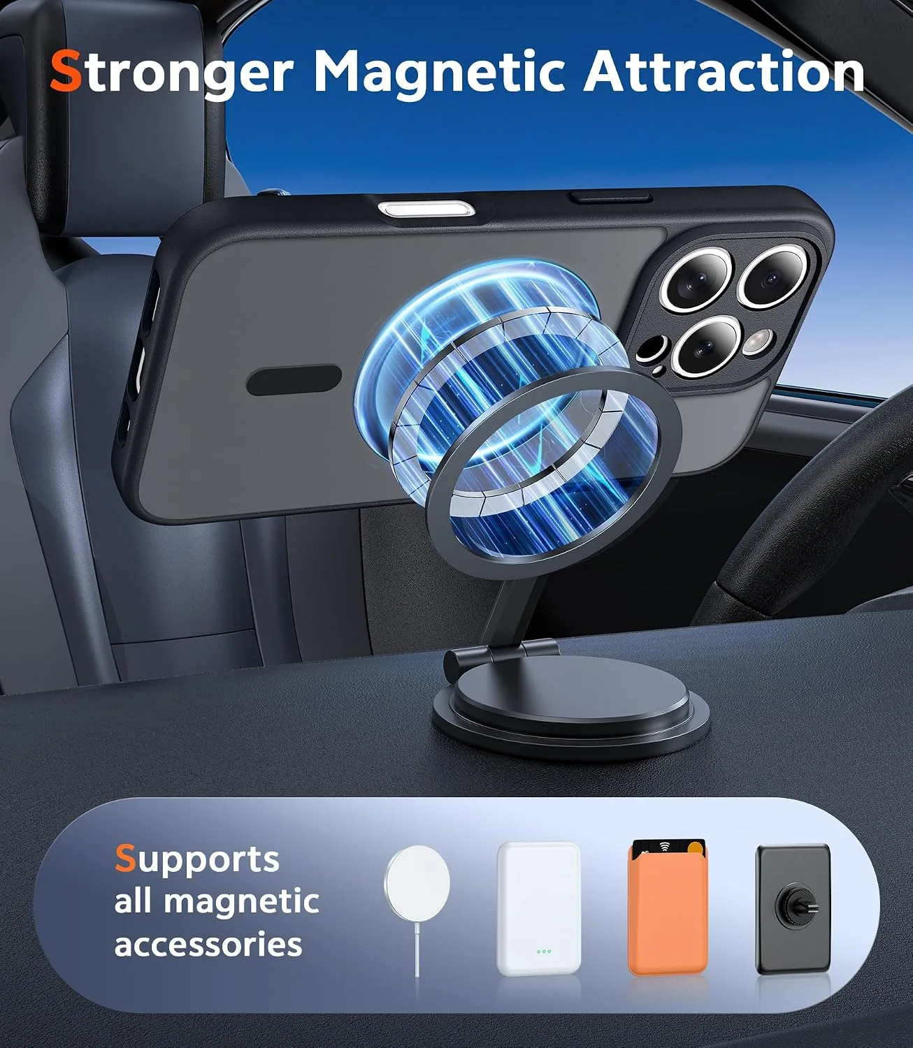 FNTCASE for iPhone 16 Pro-Max Case Compatible with Magsafe Matte Phonecase