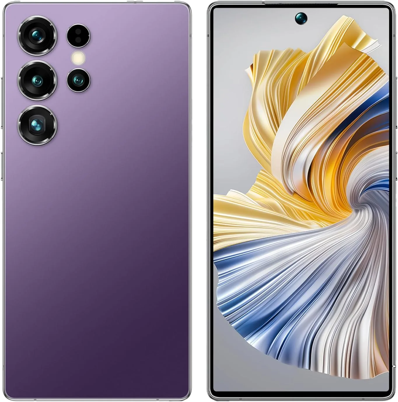 4G Smartphone Unlocked, 6.6" HD+ Display, 4GB+32GB Expandable to 256GB, Android 12, Dual Camera Dual SIM, Long Battery Life, Face ID, OTG, Type-C (Purple)
