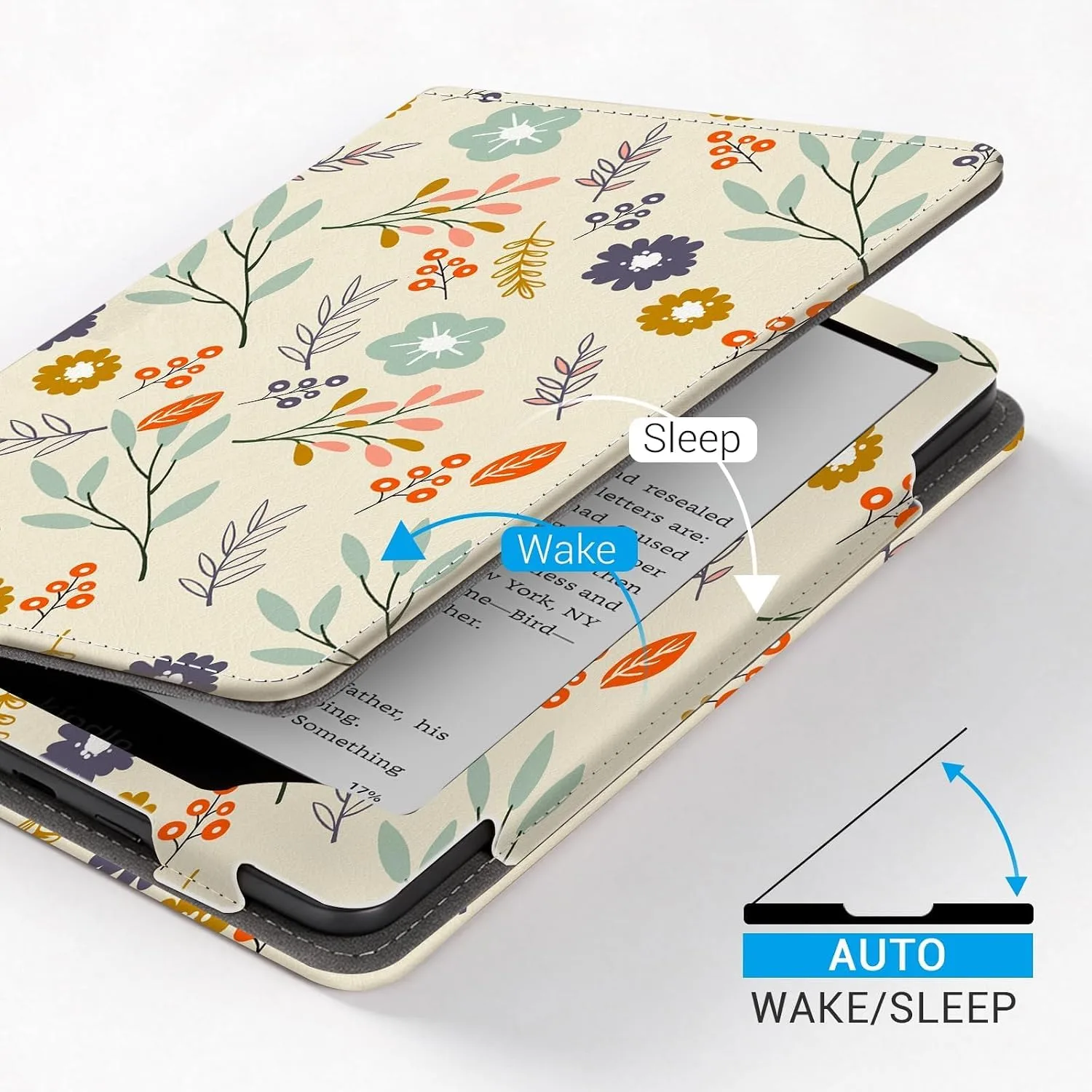 CoBak 6 Inch Case with Stand, not for iPad(A0J28), Rustic Bloom