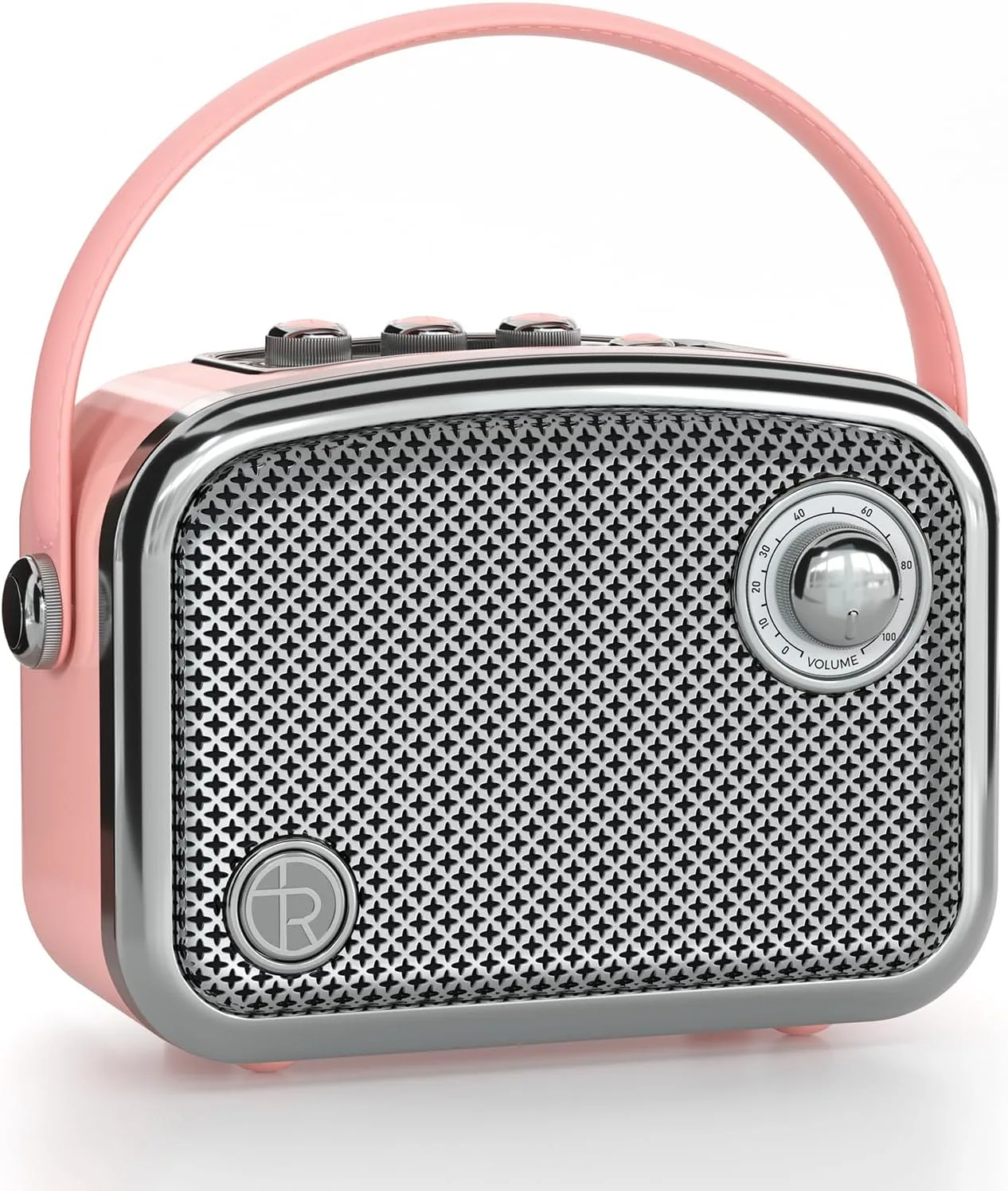 Retro Bluetooth Speaker, 40W, Vintage Decor, Small Gift for Women Man, Pink