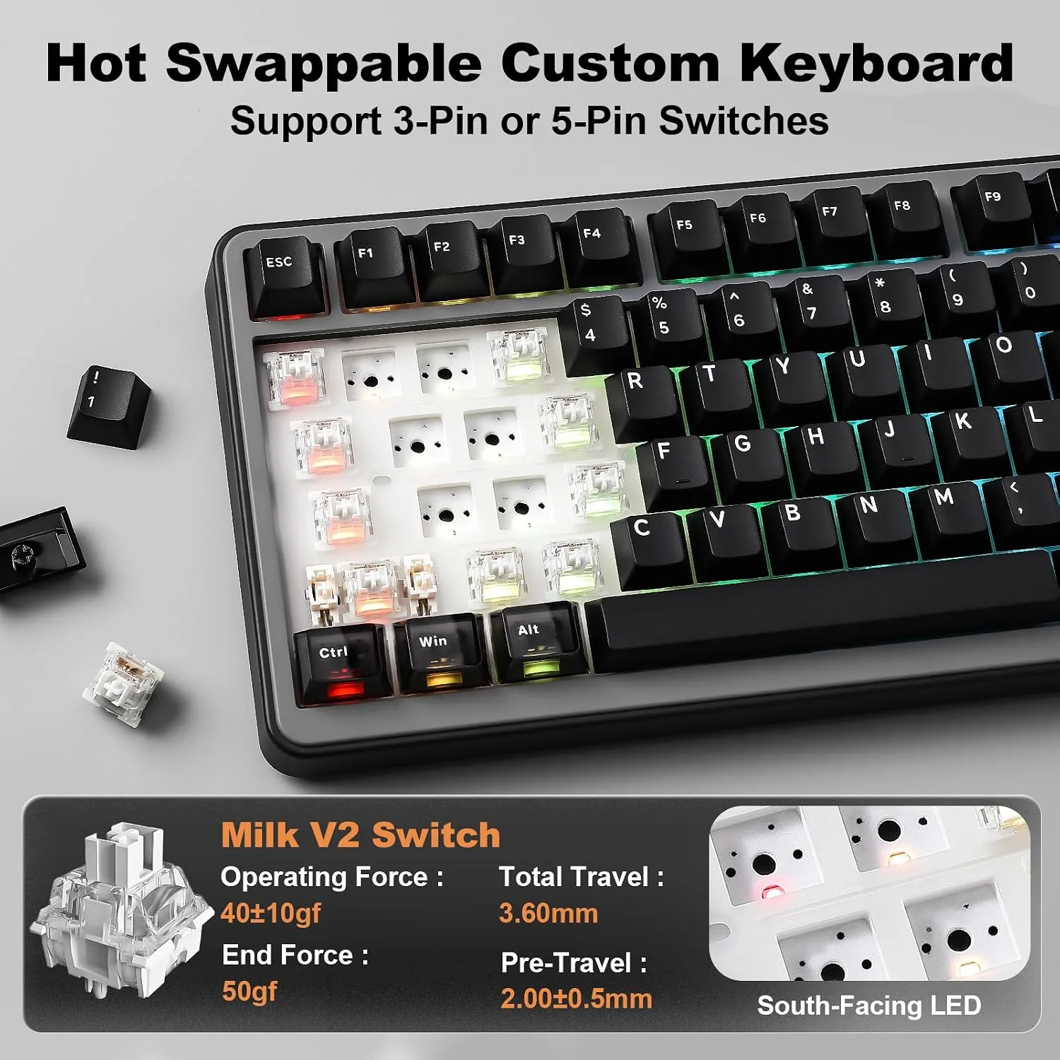 YUNZII B75 PRO MAX QMK/VIA Wireless Mechanical Keyboard