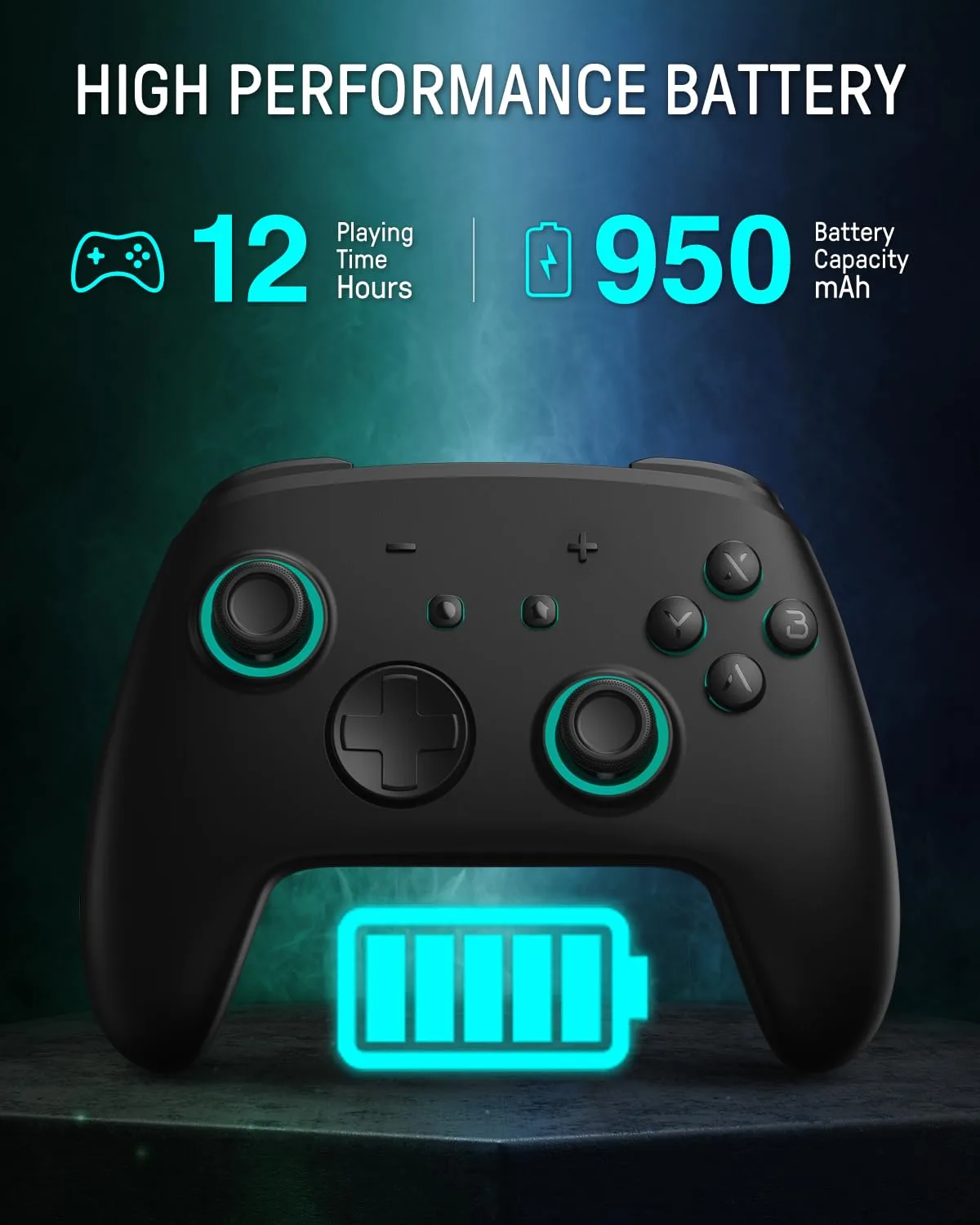 Switch 2 Pro Controller Hall Effect for Switch OLED/2, Wireless Switch Remote with NFC, Firefly Bluetooth Hidden Glow RGB Gamepad with Wake Up,Turbo,Macro Back Buttons,Gyro,Motion & Vibration Control