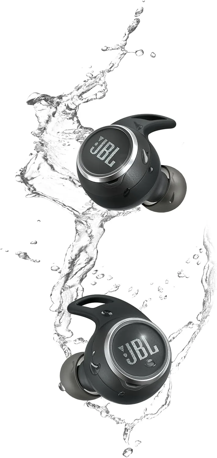 JBL Refect Aero - True Wireless Noise Cancelling Earbuds, 6 mics for Perfect Calls with VoiceAware, dustproof & Waterproof, Comfortable, Secure fit, 8hr Buds (+16hrs case) with Fast-Charging (Black)
