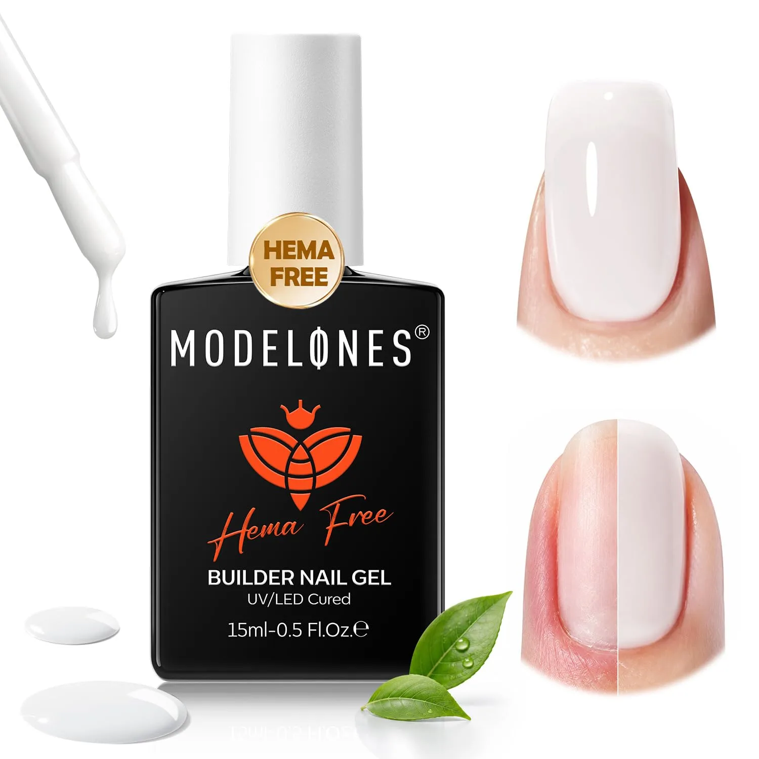 Esmalte Builder Nail Gel Modelones Blanco Lechoso HEMA-Free
