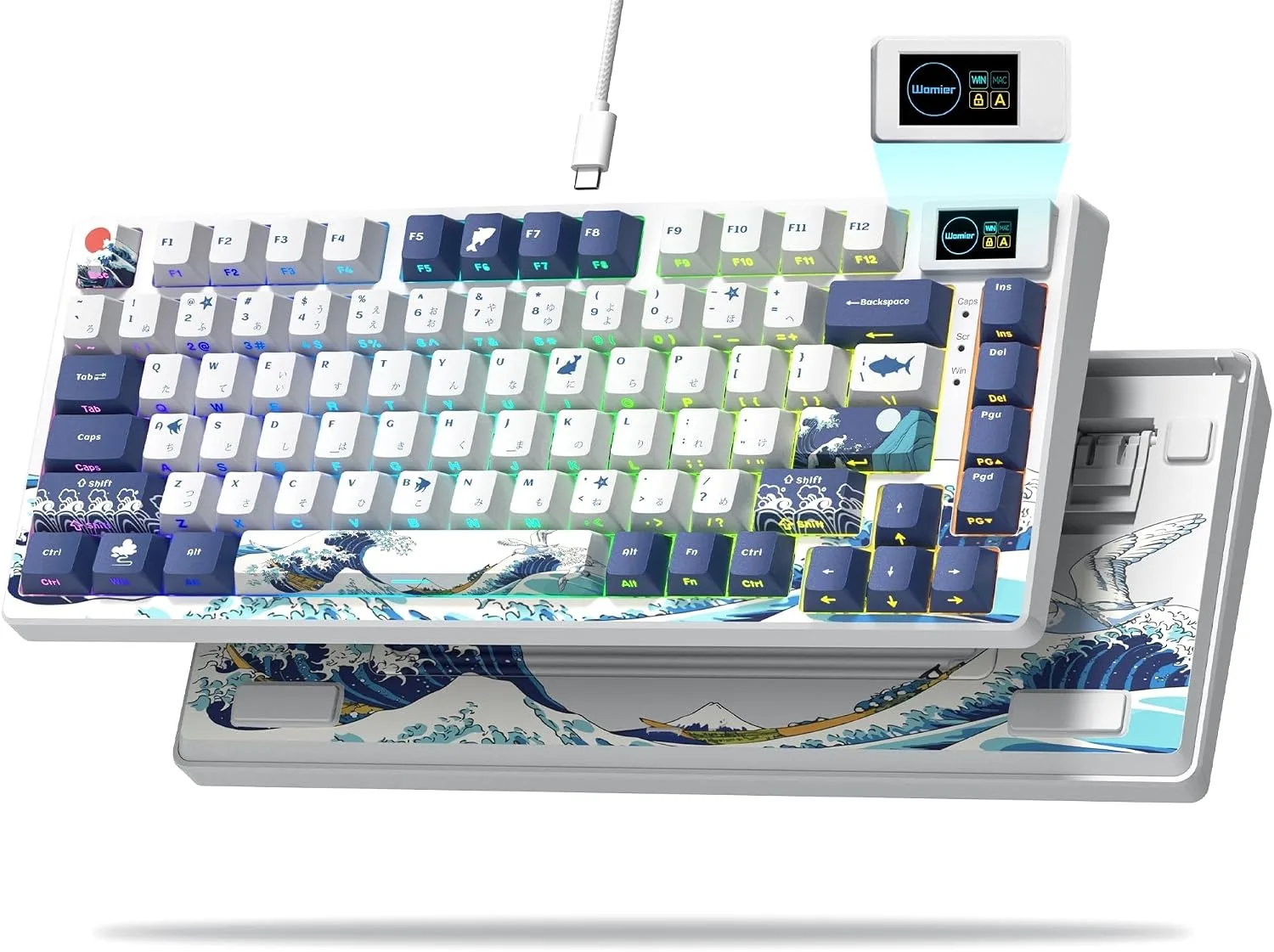 Teclado Gamer Womier SK80 75% con Pantalla Multimedia a Color