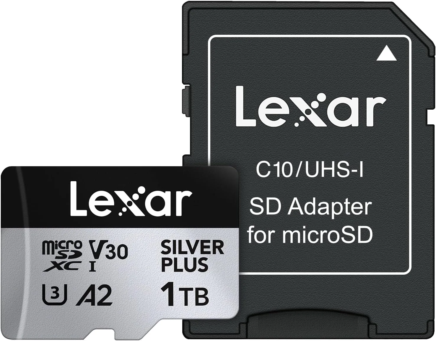 Lexar 1TB Silver Plus Micro SD Card, 205MB/s Read, 4K, V30, UHS-I
