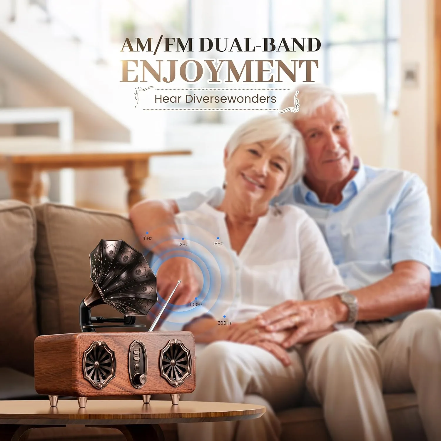 Retro Bluetooth Speaker with FM Radio & Dual-Speaker Design