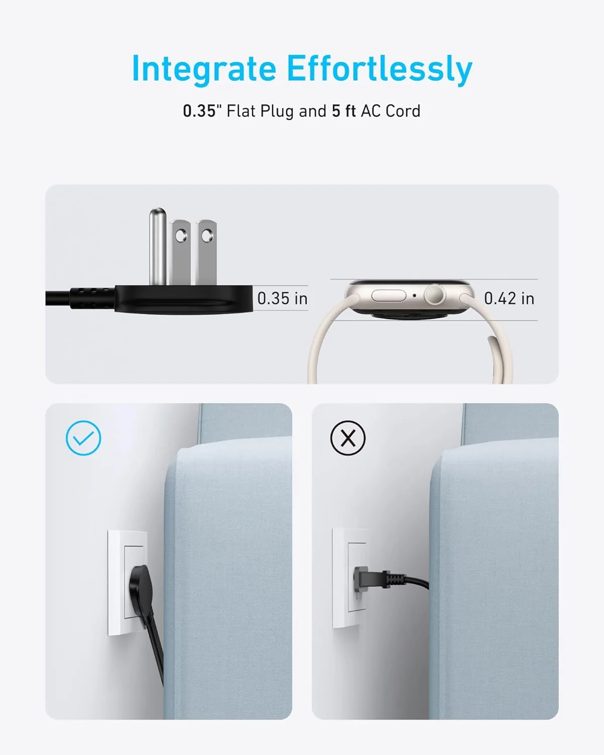 Anker Desktop Charger, 9-in-1 Power Strip with 300J Surge Protector, 100W