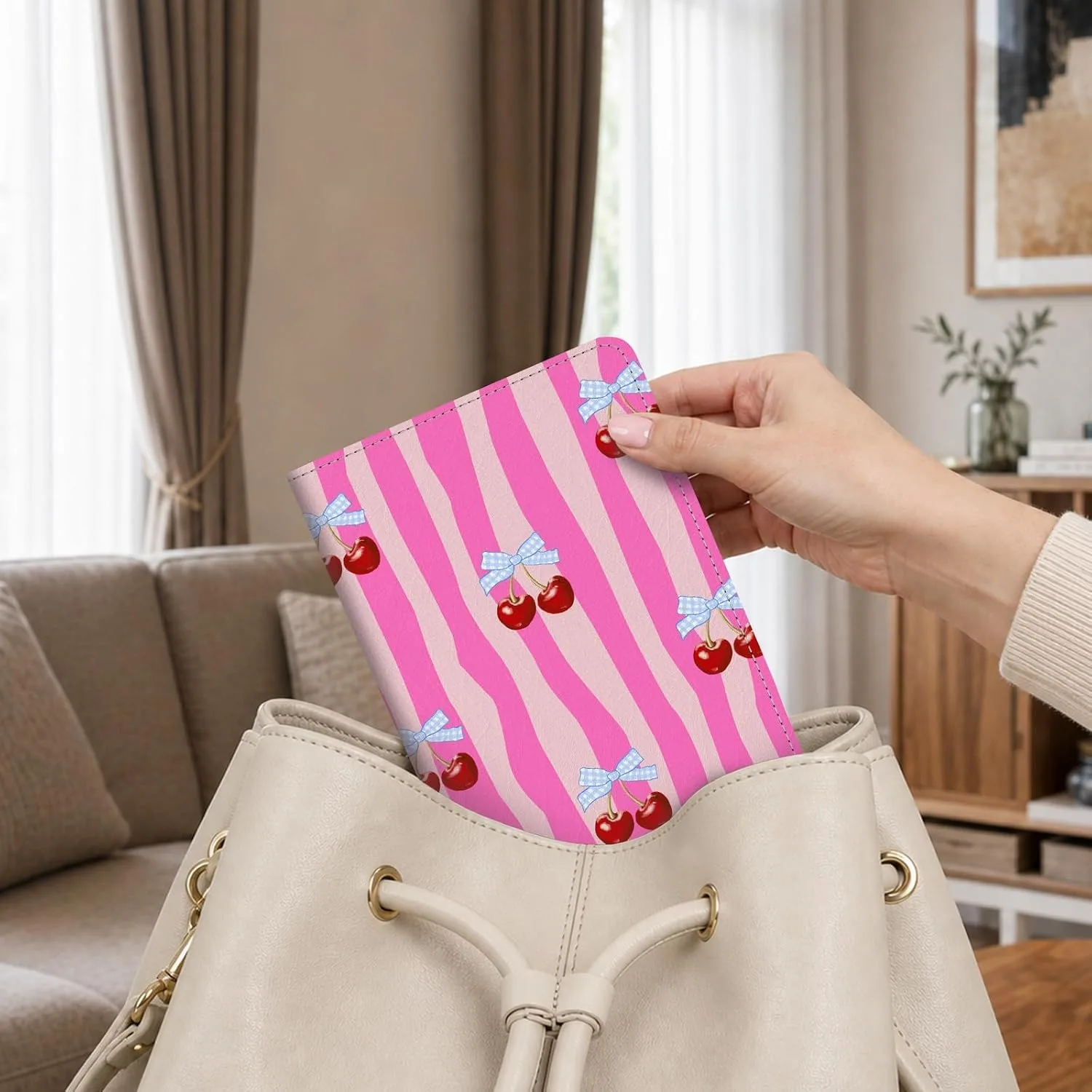 CoBak 6 Inch Case with Stand, not for iPad(A0J28), Cherry Summer
