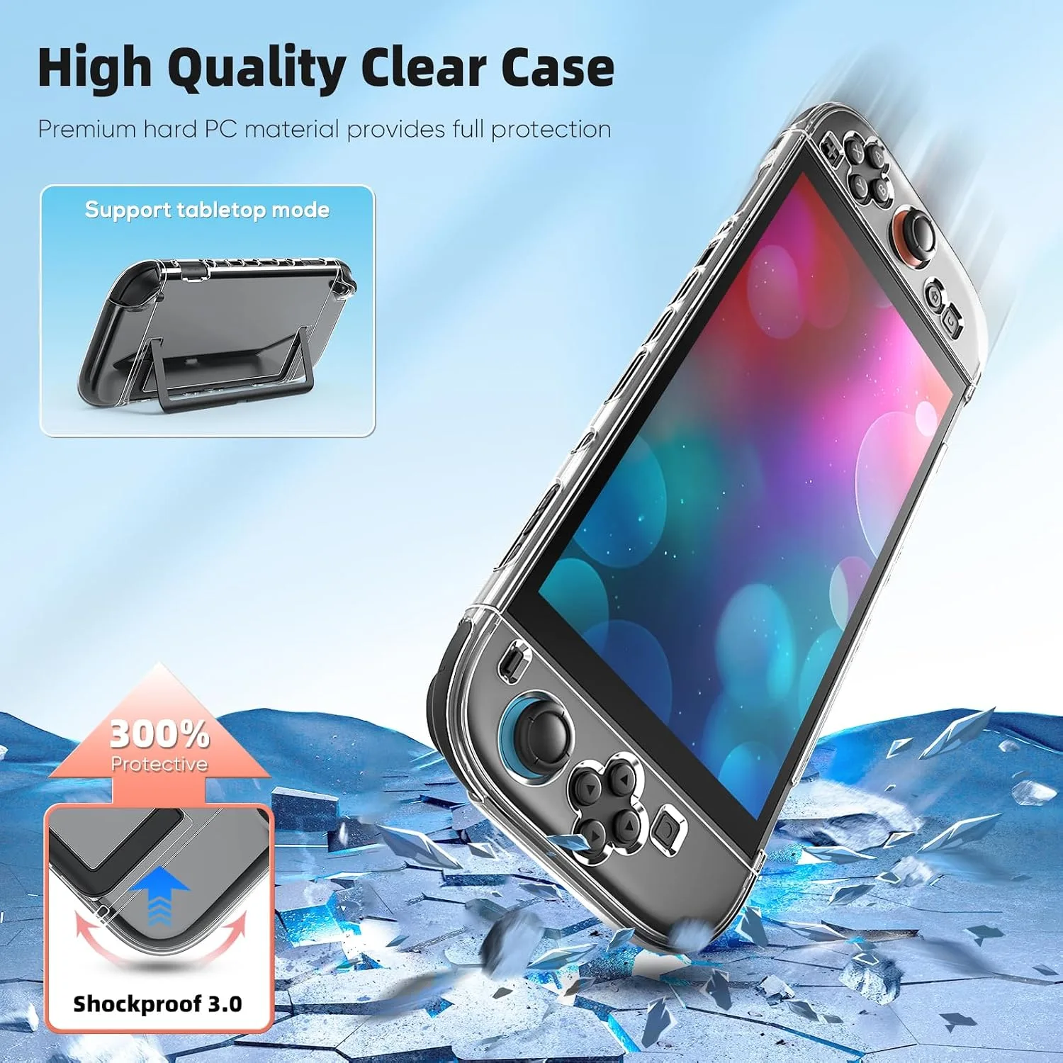 Switch 2 Accessories, 20-in-1 Bundle Case for Nintendo Switch 2 (Blue)