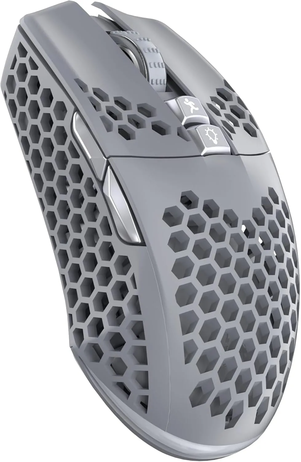 SOLAKAKA SM600 Wireless Wireless Gaming Mouse with Honeycomb Shell,Gray