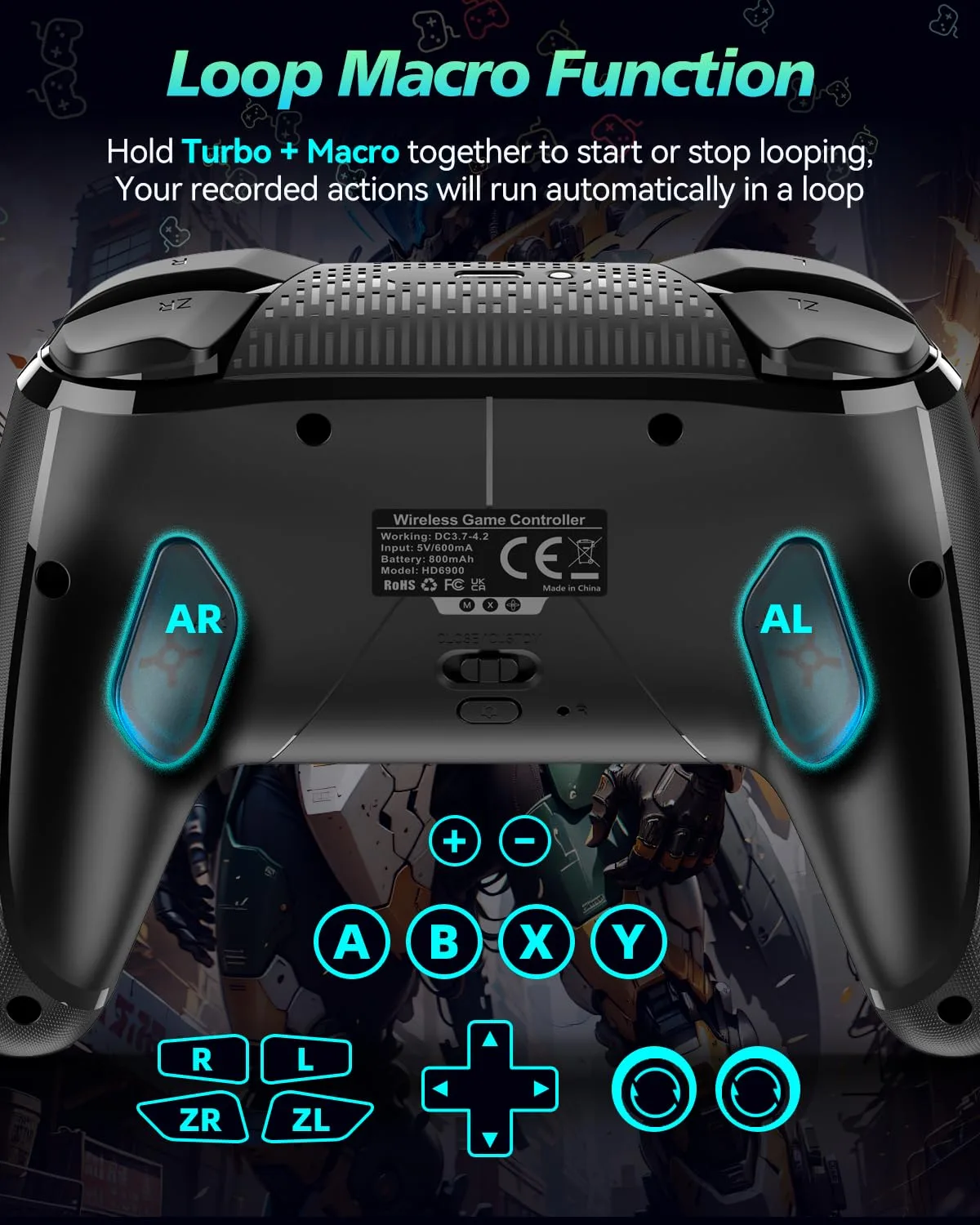GMBACK Wireless Switch 2 Pro Controller with Home Wake Up & Loop Macros