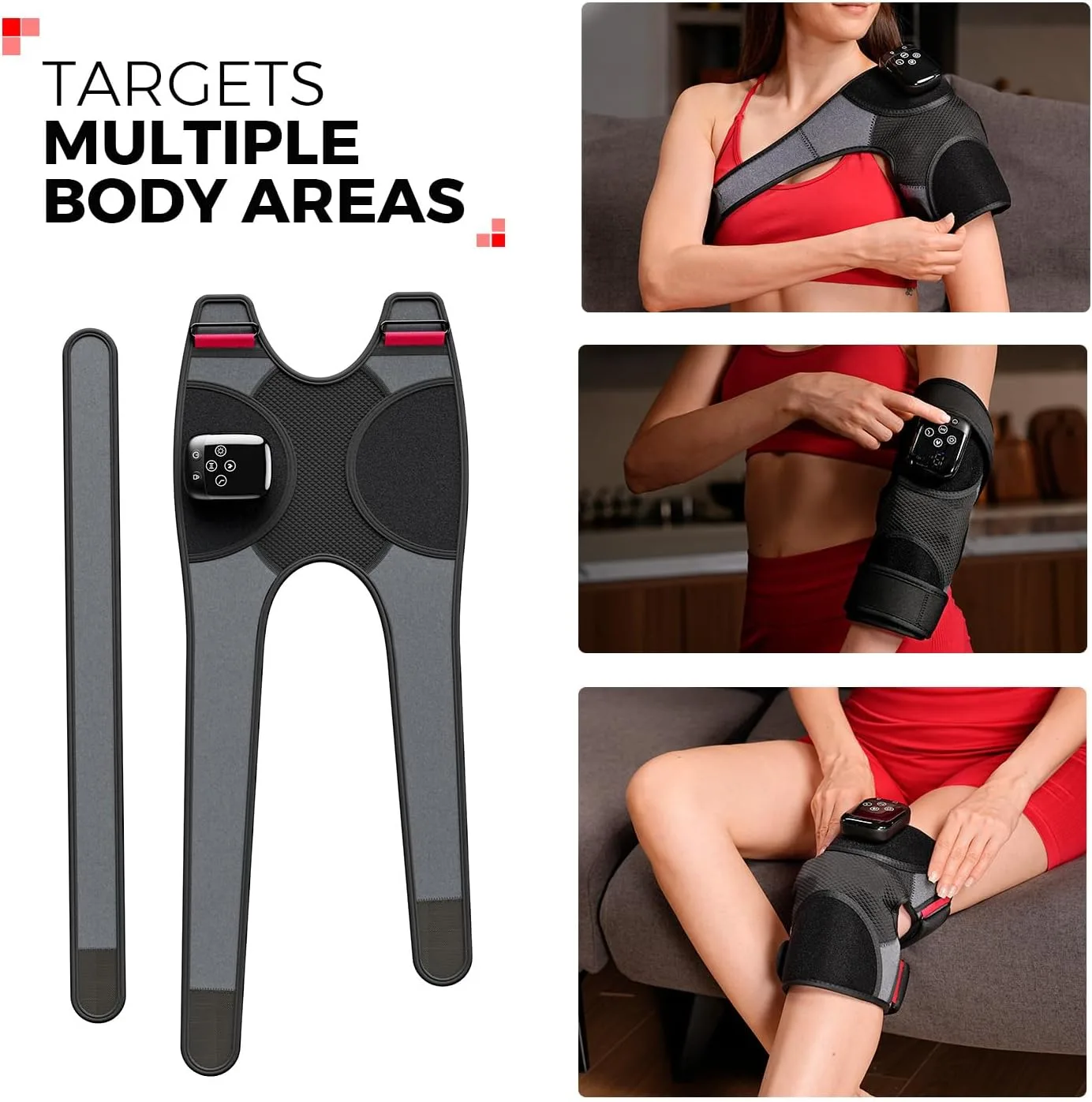 LTW 2 Pack Knee Massager with Heat & Red Light Therapy for Pain Relief