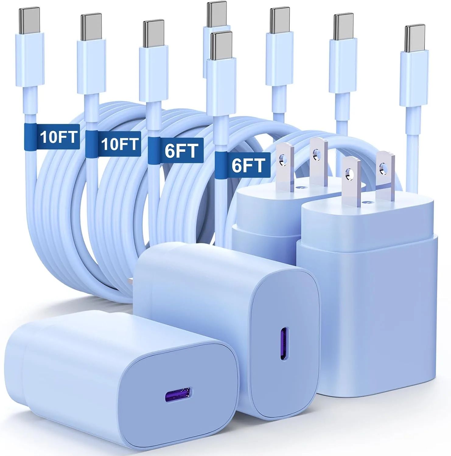 Type C Charger Fast Charging,4Pack 25W Super USB C Fast Charger Block