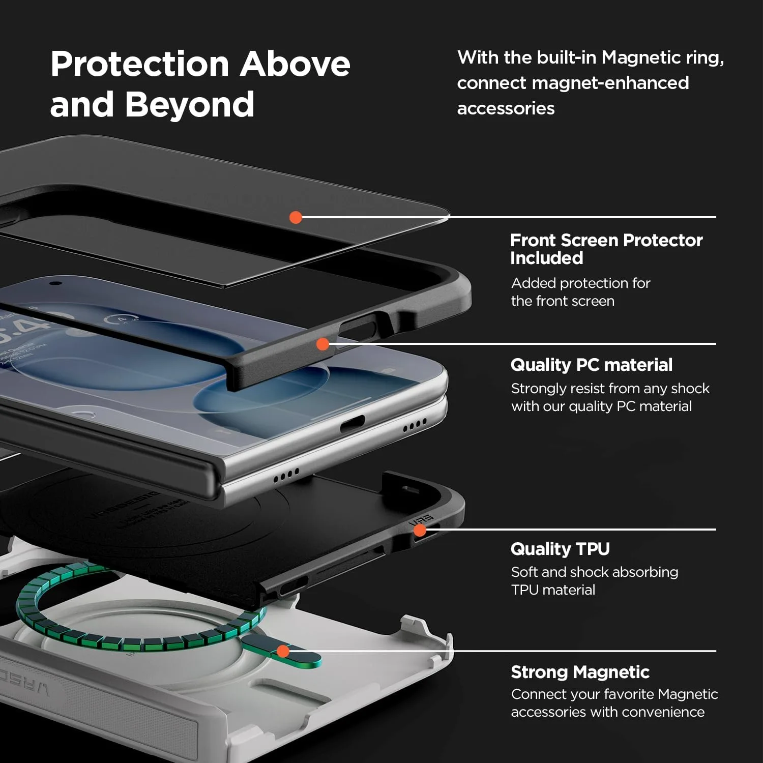 VRS DESIGN TerraGuard Modern for iPhone Duo Case - Matte Black
