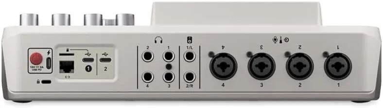 Rode RODECaster Pro II Integrated Audio Production Studio Bundled with 4 x Podcast Mic Packs + 128GB Micro-SD Card + Cleaning Cloth (White)
