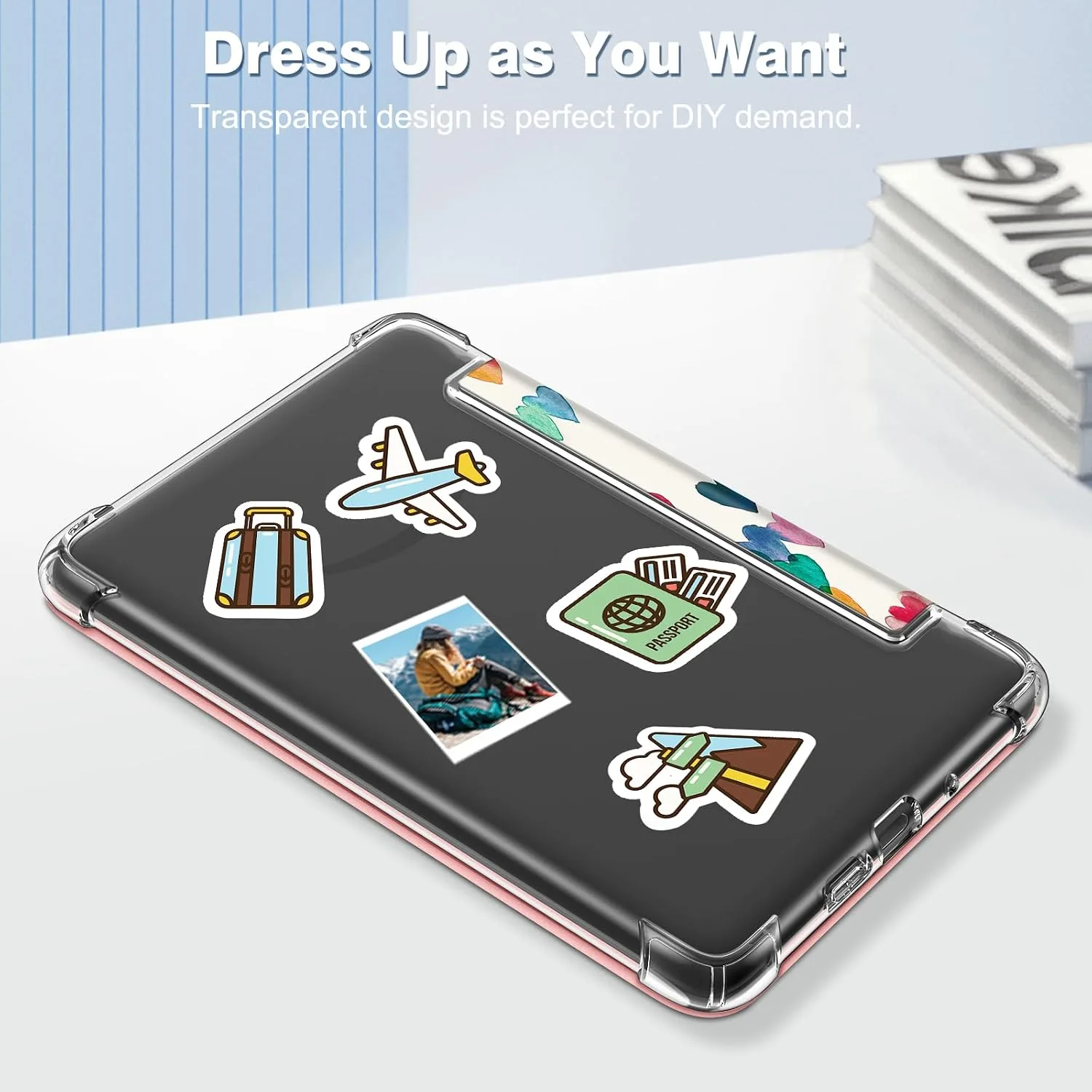 Fintie Slim TPU Case for 6" Kindle 11th Generation 2024/2022,Raining Hearts