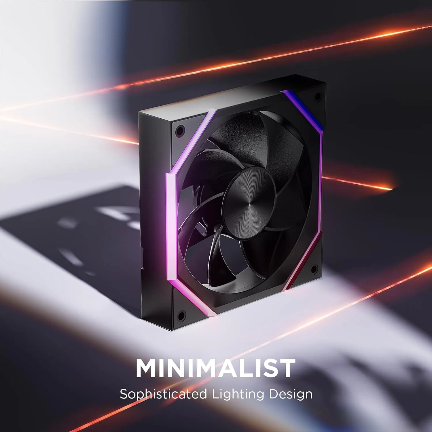 Asiahorse Nyota 120mm Case Fan with Efficient Cooling, ARGB Fan Lighting, 800-1800RPM Speed Control, and Whisper-Quiet Operation Under 29 dB, Unique Design for PC