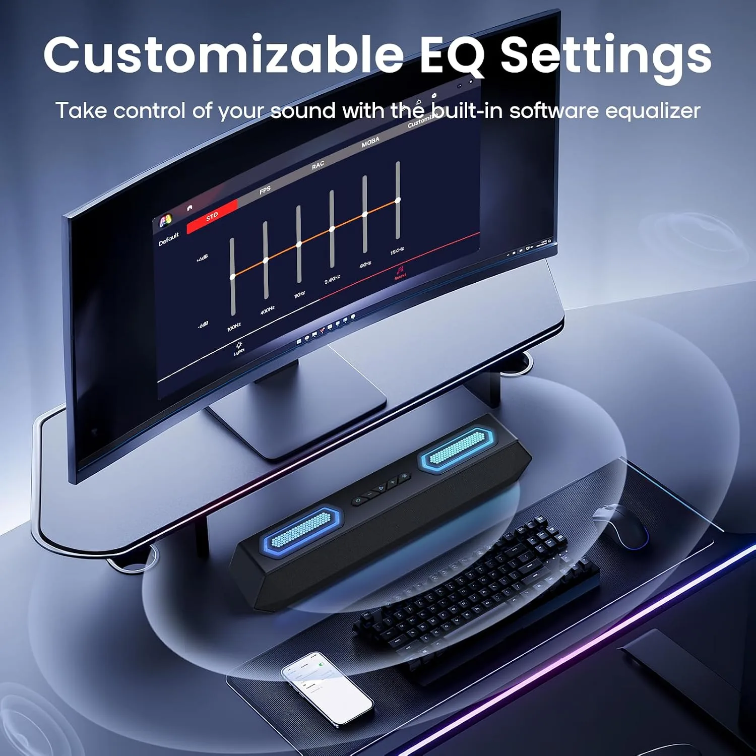 Deeyaple Computer Speakers, 40W PC Speakers for Desktop Monitor BT5.3
