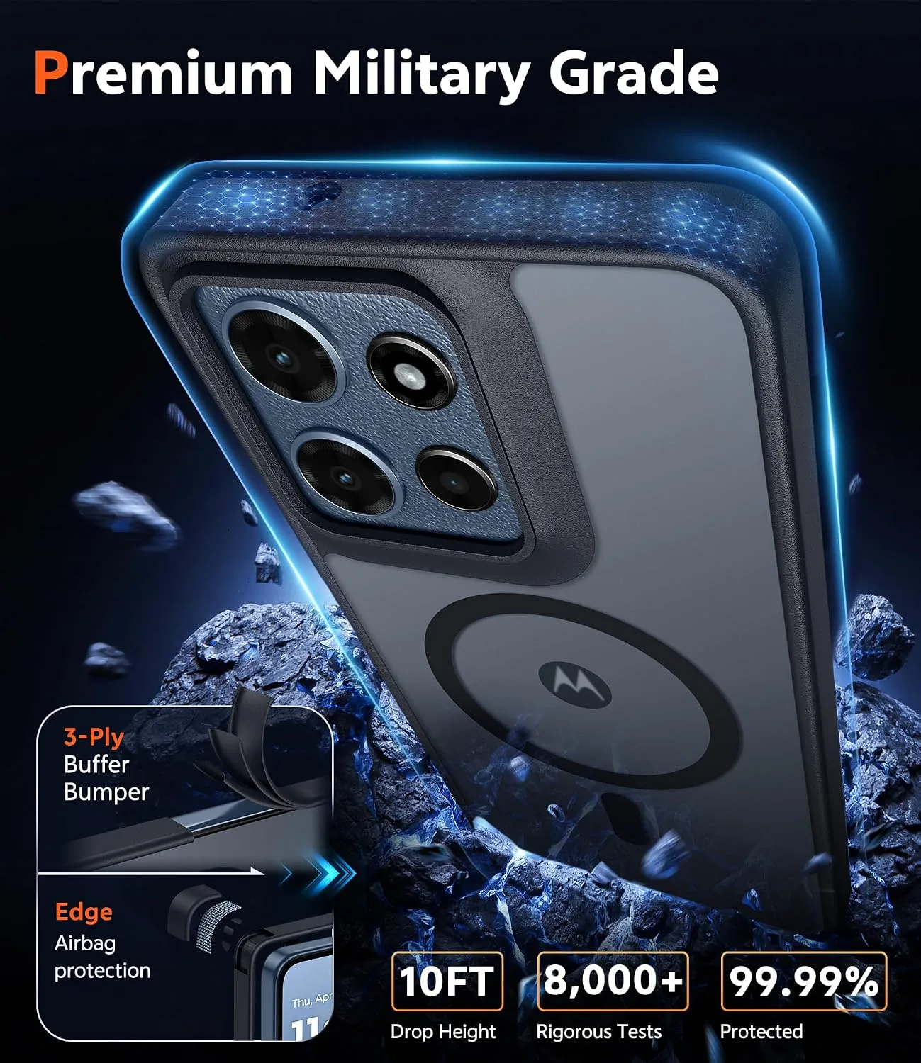 FNTCASE for Moto G 2026/2025 Case Moto G Play 2026 Matte Magnetic Case