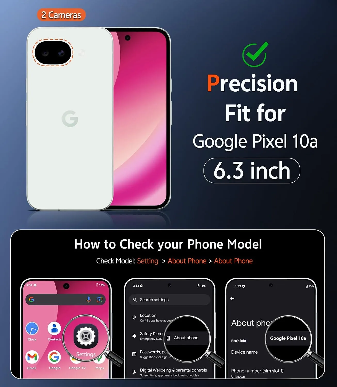 FNTCASE for Google Pixel 10a Case Matte Magnetic with Screen Protector