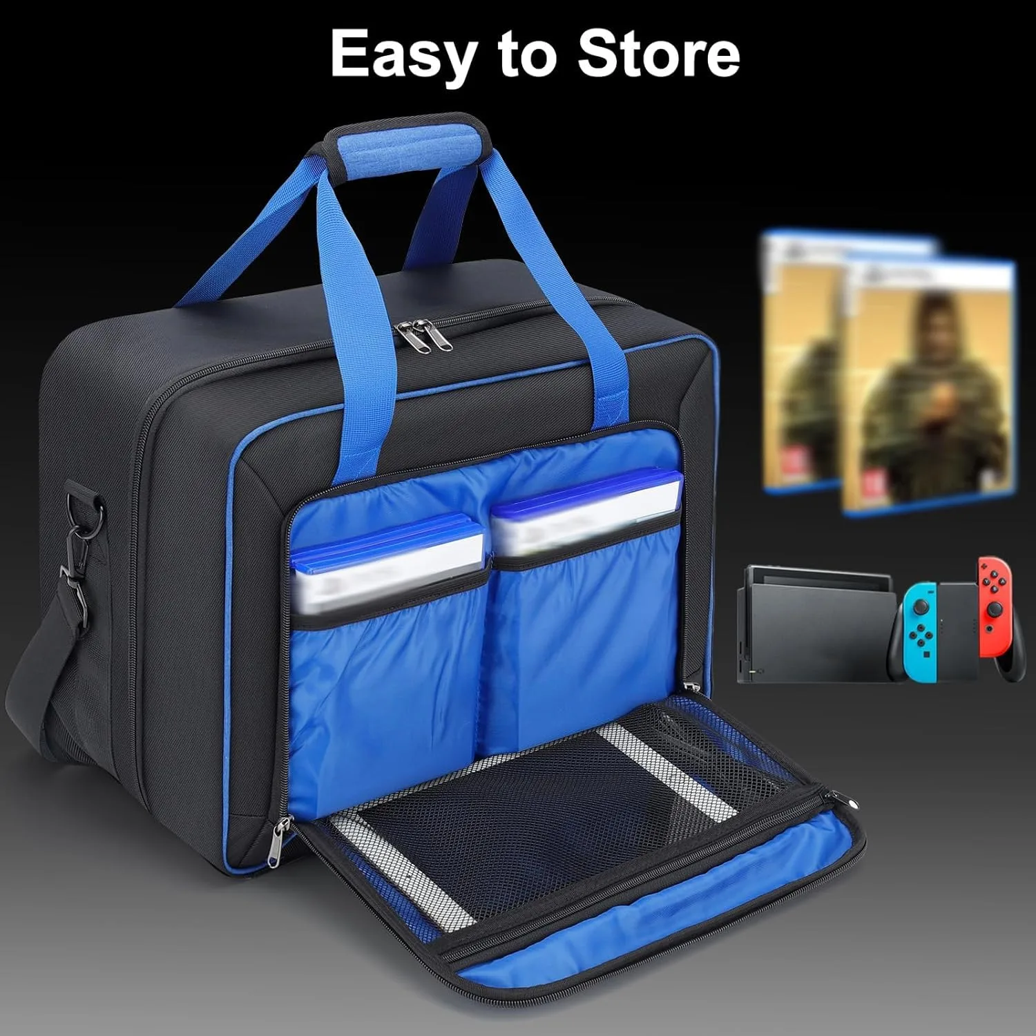 GDNasist Carrying Case Compatible with PS5/PS5 Pro/PS5 Slim