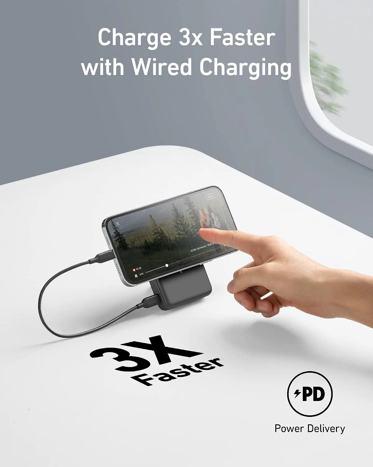 Anker 633 Magnetic Power Bank with Stand, 10,000mAh Portable Charger