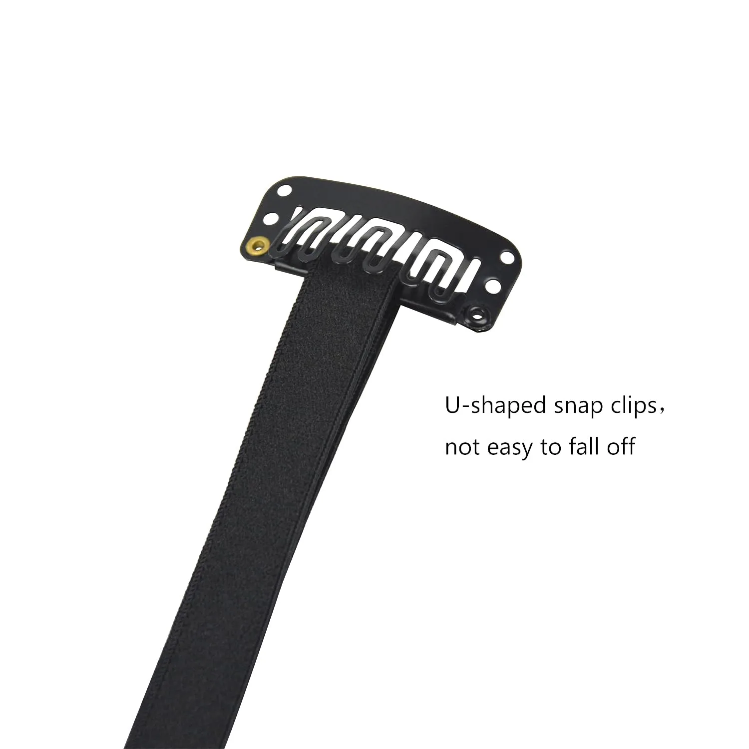 4 Pcs Facelift Bands with Clips Invisible Face Stretching Lifting Strap Adjustable Elastic Band Face Slimming Band (24cm Black Single Bands)