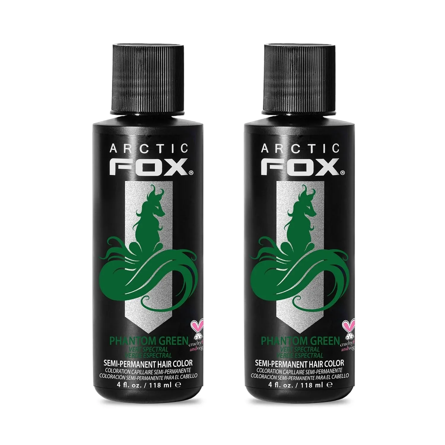 Tintura Semipermanente Arctic Fox Phantom Green 2 x 4 oz