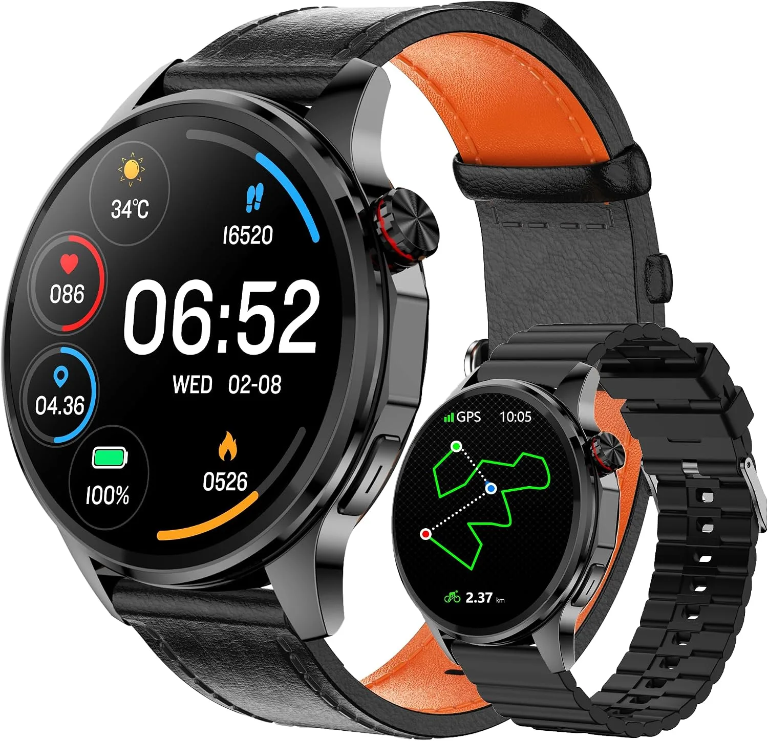 Smart Watch for Men with GPS, 1.46"AI Smartwatch, BT Call/Text Reply