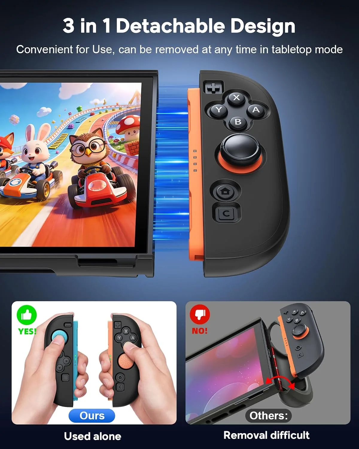 Switch 2 Cover Case&Screen Protector, FYOUNG Dockable Shell for Nintendo 2