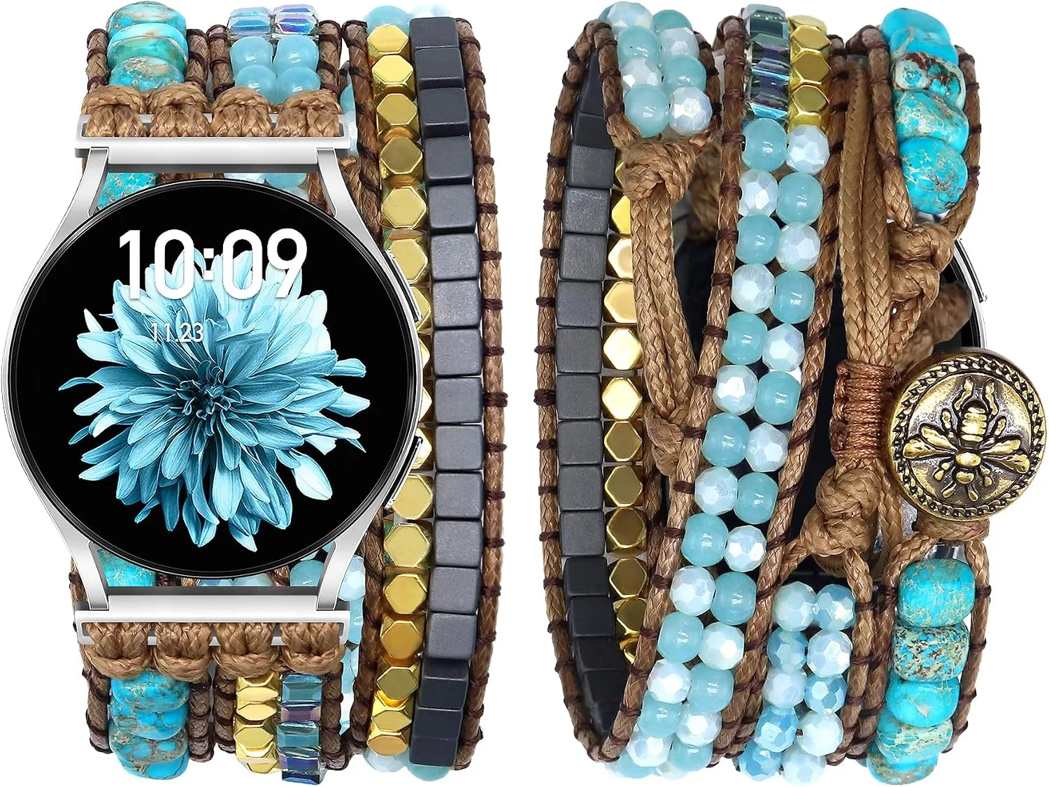 Correa para smartwatch JR.DM Boho Beaded trenzada 20mm compatible Samsung Galaxy Watch