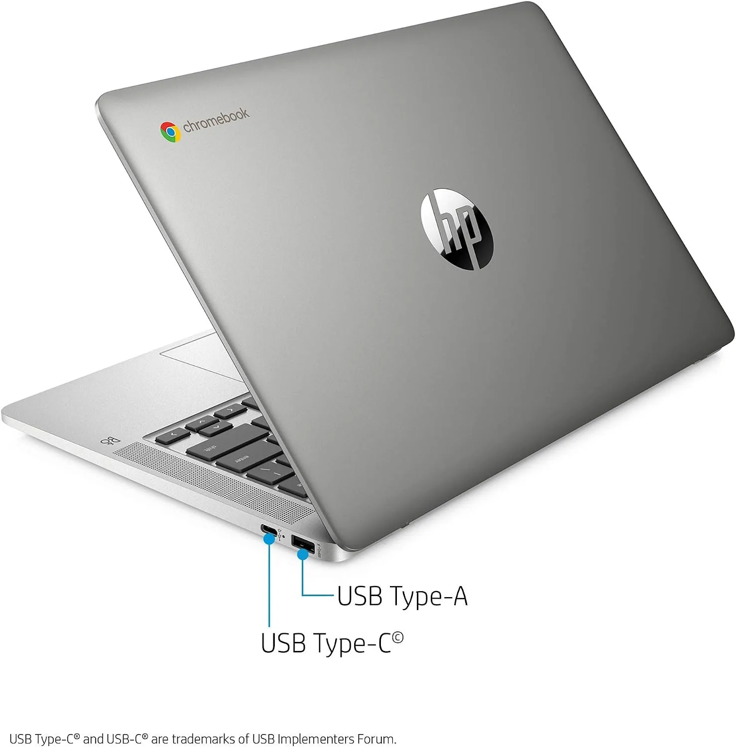 HP 14 Chromebook 14in HD Intel 4-core CPU 4GB RAM 64GB eMMC (Renewed)