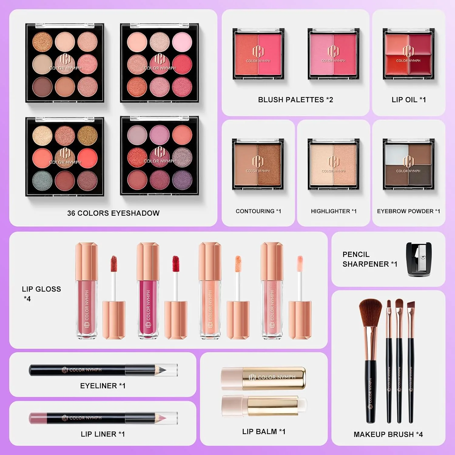 Color Nymph Makeup Kit for Women Full Kit, Makeup Set for Teens Girls
