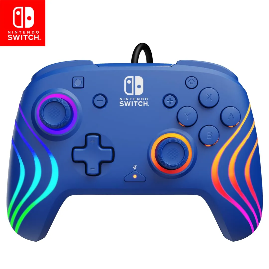 Control para Nintendo Switch PDP Afterglow Wave Wired RGB