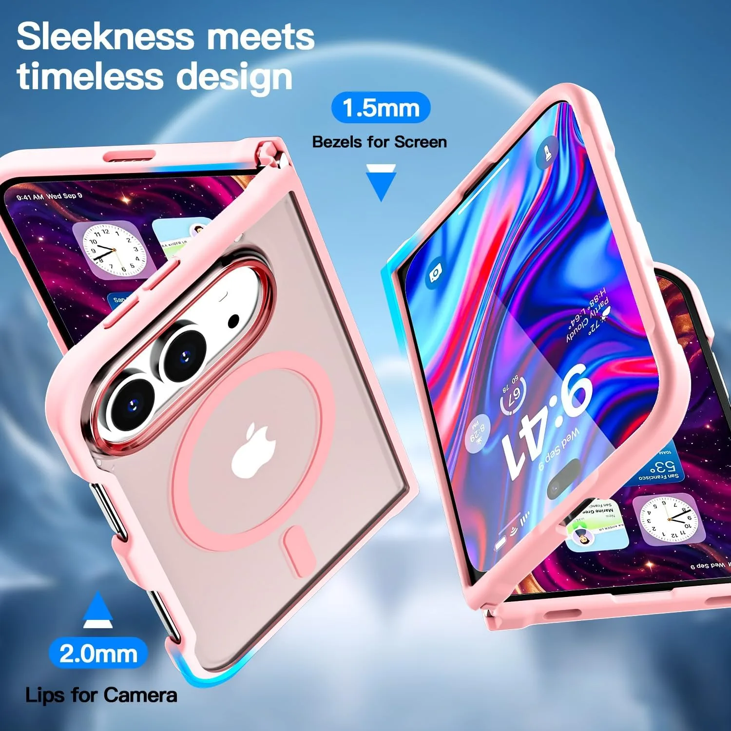 AICase for iPhone Duo Case,Fold Matte Translucent Fit for Magsafe