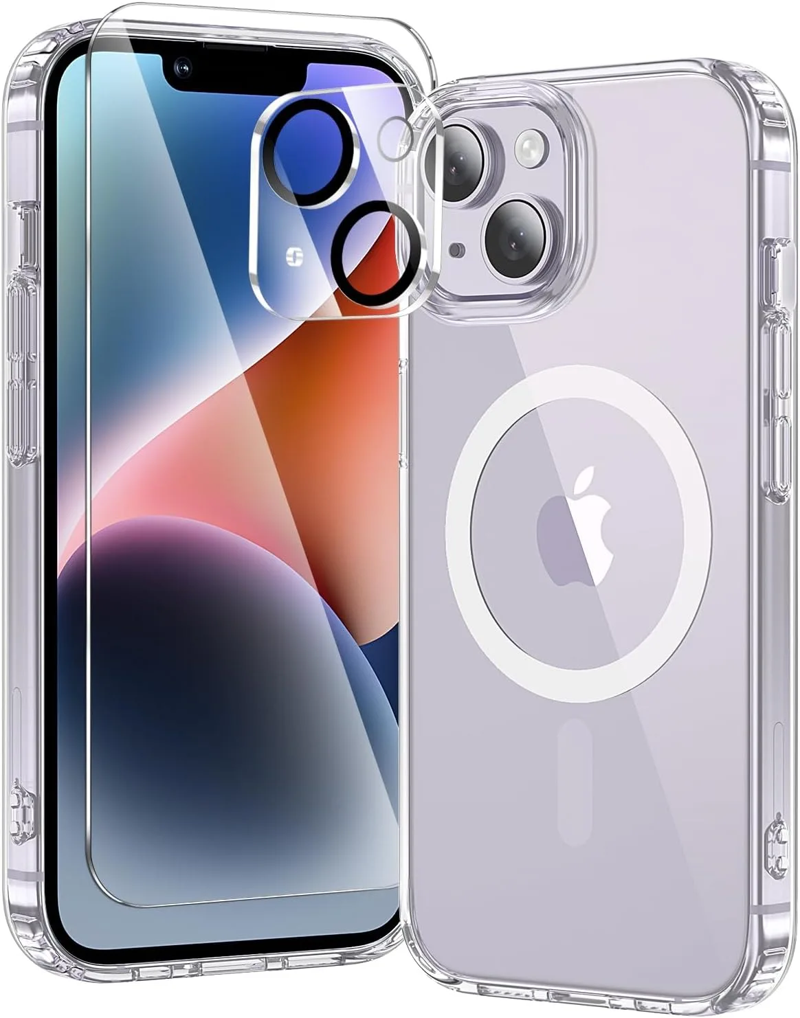 toushion 3 in 1 for iPhone 14 Case Clear