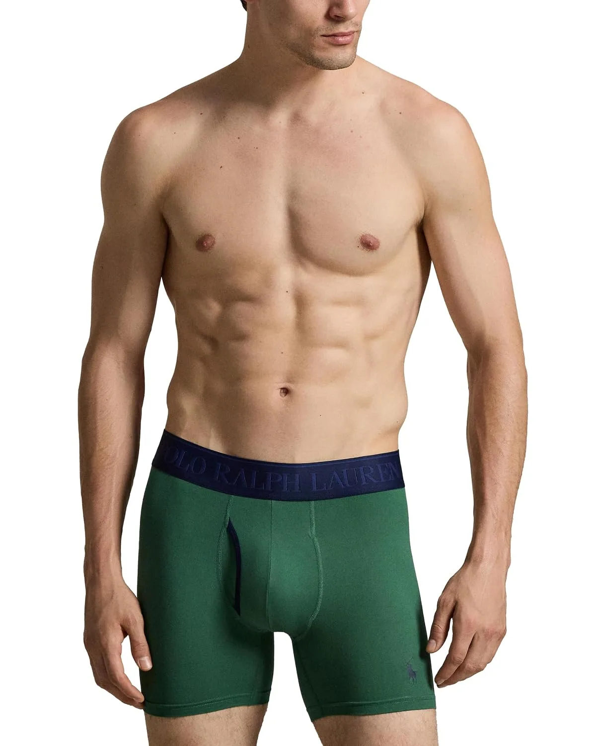 POLO RALPH LAUREN Men's Underwear Boxer Briefs Pack, 3-Pack, 4D Flex Cooling Microfiber Underwear, Wicking Boxer Briefs
