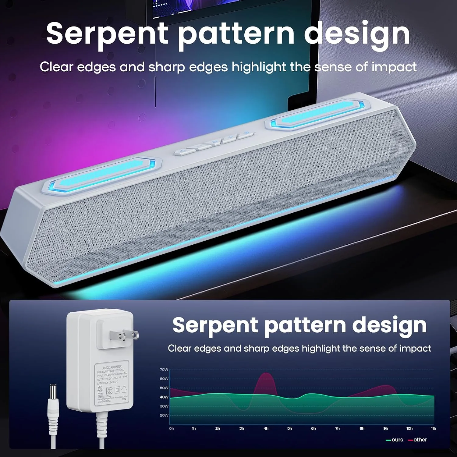 Deeyaple Computer Speakers, 40W PC Speakers for Desktop Monitor BT5.3