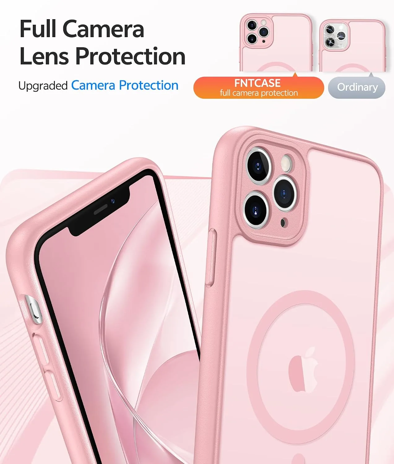 FNTCASE for iPhone 11 Pro Max Case, Fit for Magsafe, Light Pink