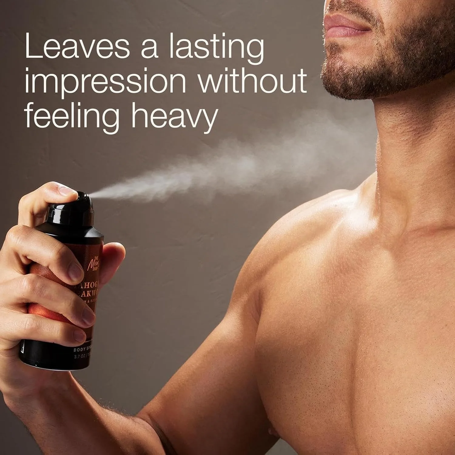 Bath & Body Works Body Spray for Men, Mahogany Teakwood, 3.7 fl oz, 1 Pack