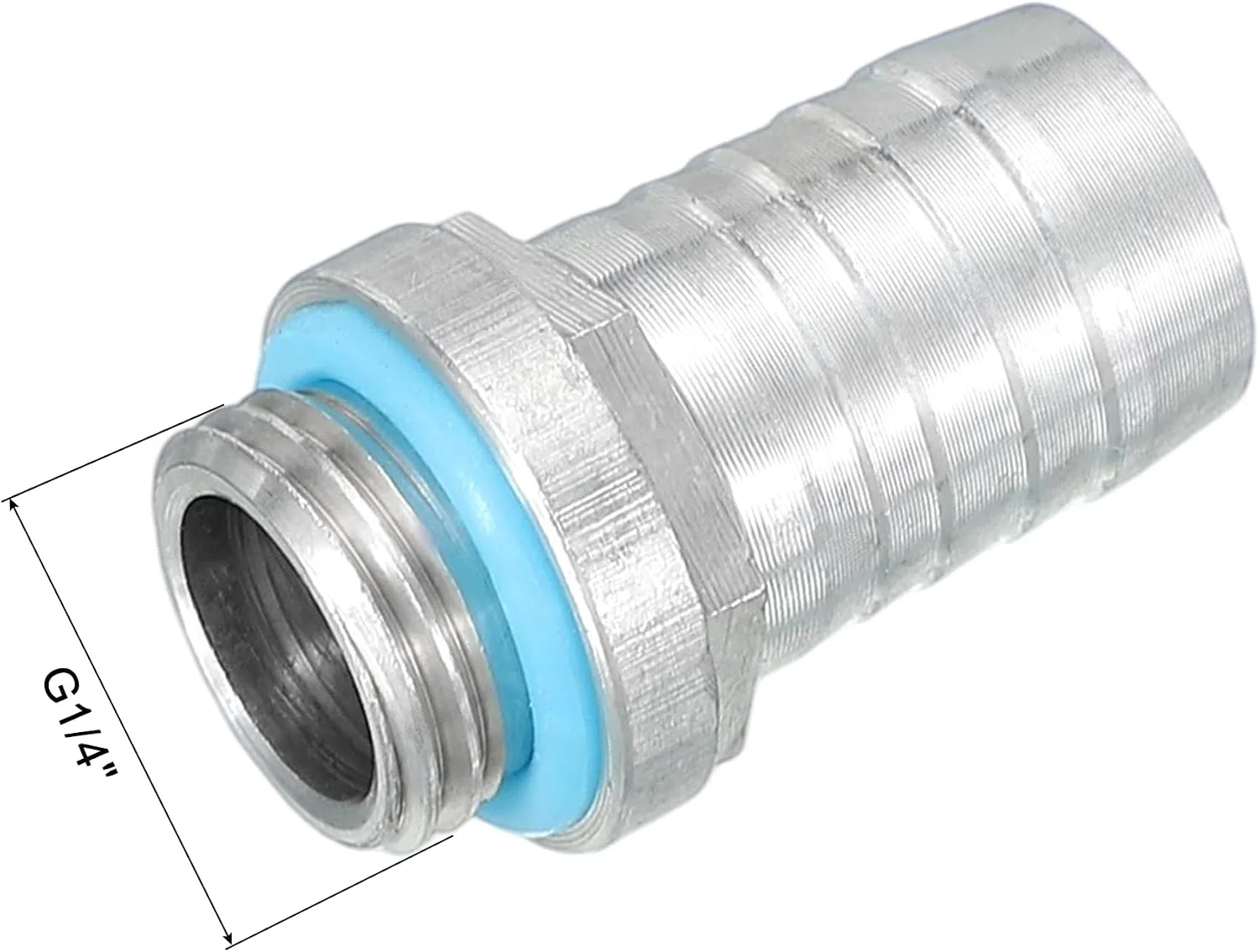 uxcell 8pcs G1/4 Fitting, G1/4 Thread with 13mm OD Nozzle PC Water Cooling Hose Barb Fitting for PC Water Cooling System Accessories