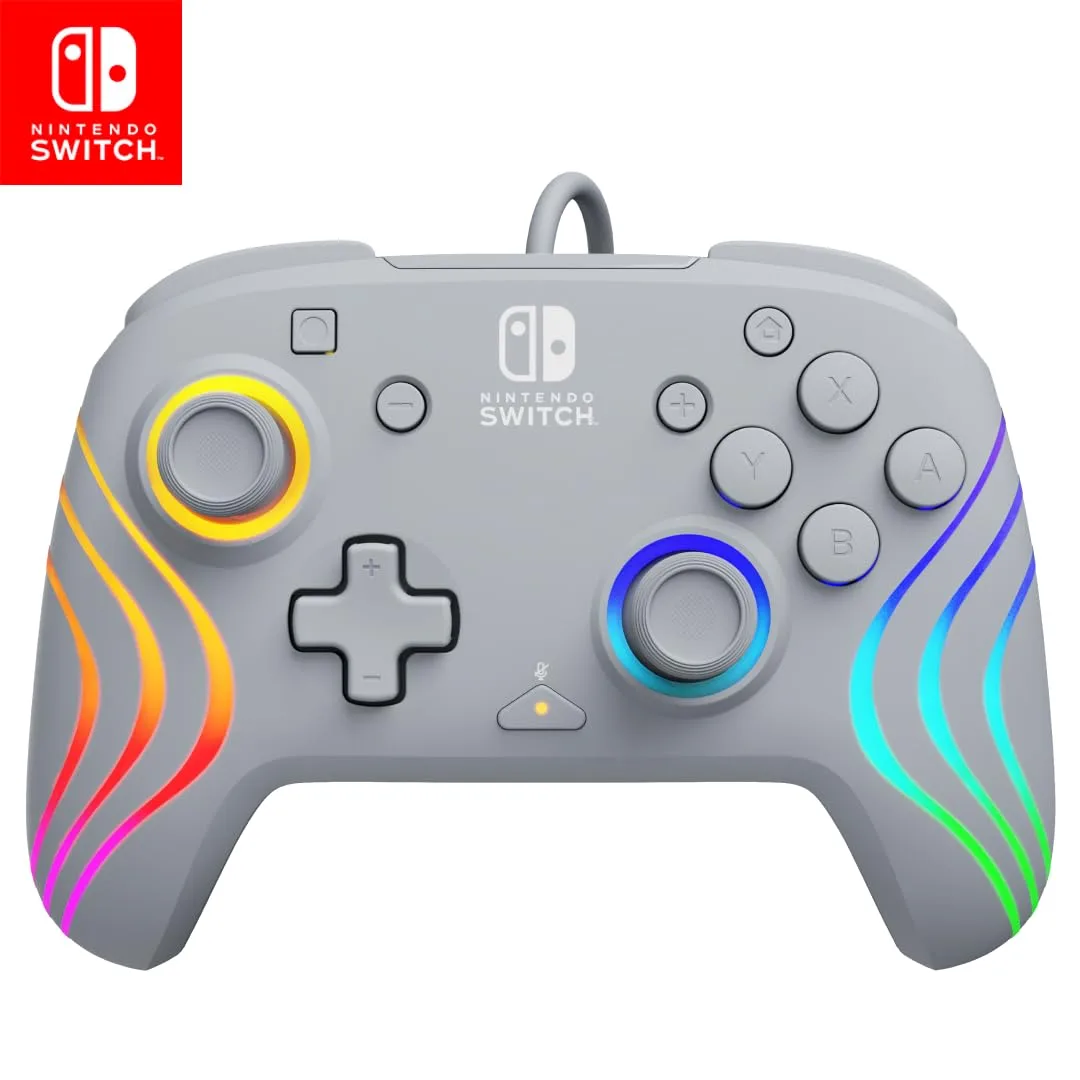PDP Afterglow Wave Wired RGB Gaming Controller for Nintendo Switch 2, Lite
