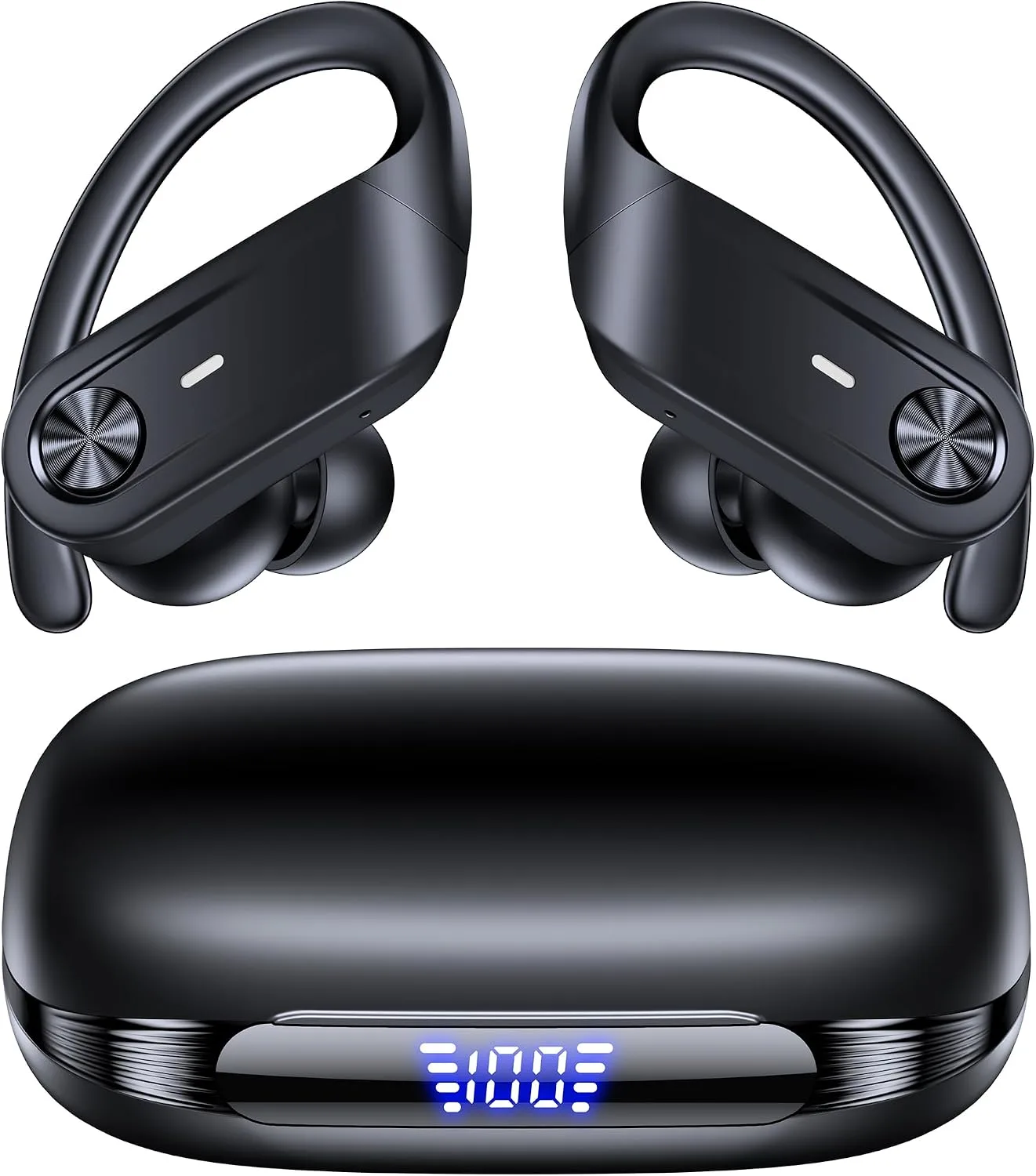 TAGRY Hybrid Active Noise Cancelling Wireless Ear Buds 80 Hrs Playtime Hi-Res Stereo Quality Bluetooth Earbuds with Transparency Mode Headphones Bluetooth Earhooks ANC Earphones for Work