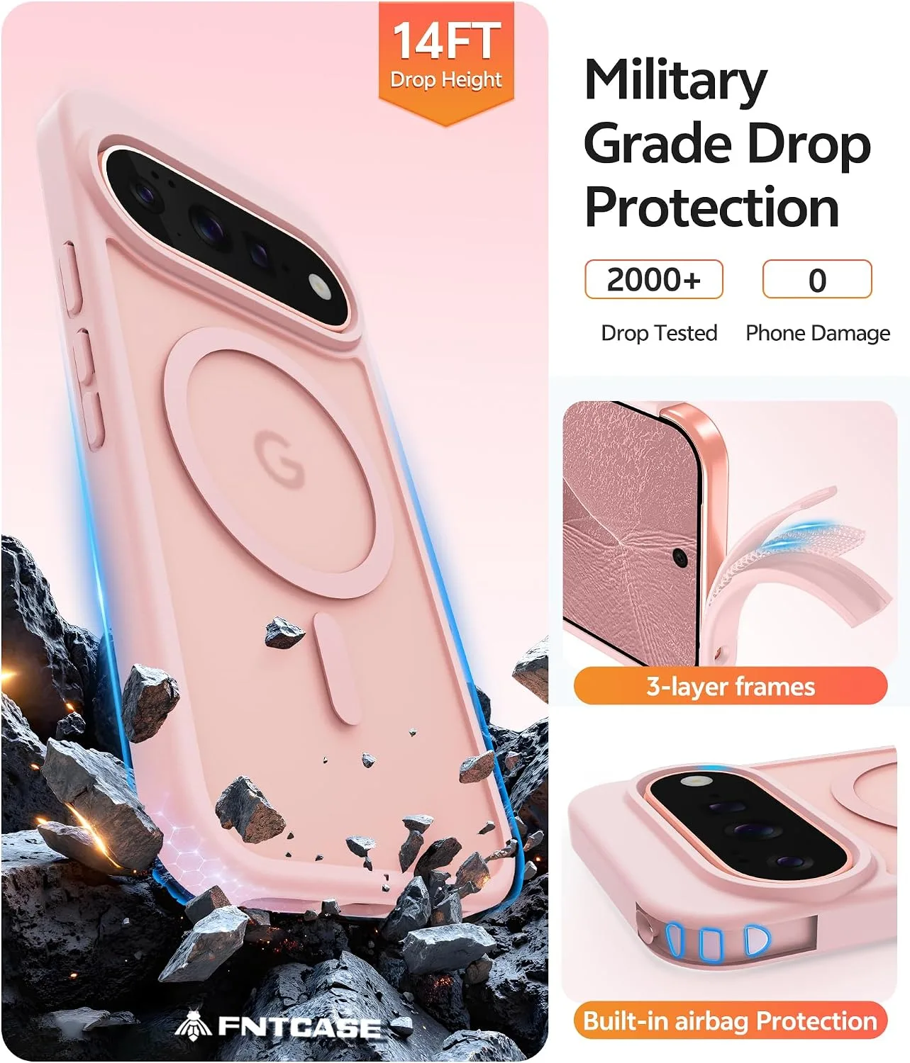 FNTCASE for Google Pixel 11 Pro XL Case, Fit for Magsafe, Screen Protector