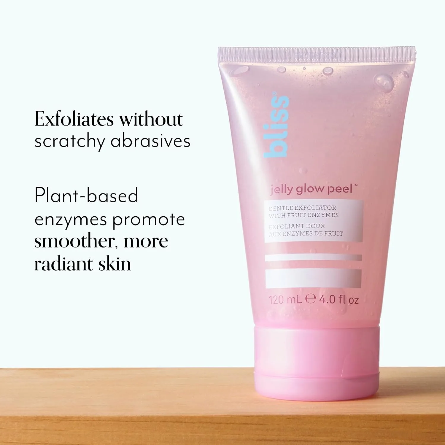 Bliss Jelly Glow Peel™ Gentle Non-Abrasive Cleanser and Exfoliator With Fruit Enzymes - 4 Oz - Nourishes and Hydrates Skin - Clean - Vegan & Cruelty Free (Pack of 2)