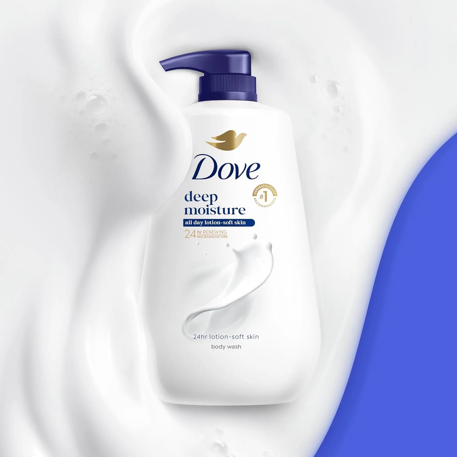 Dove Deep Moisture Body Wash, 30.6 oz Pump, Sulfate Free