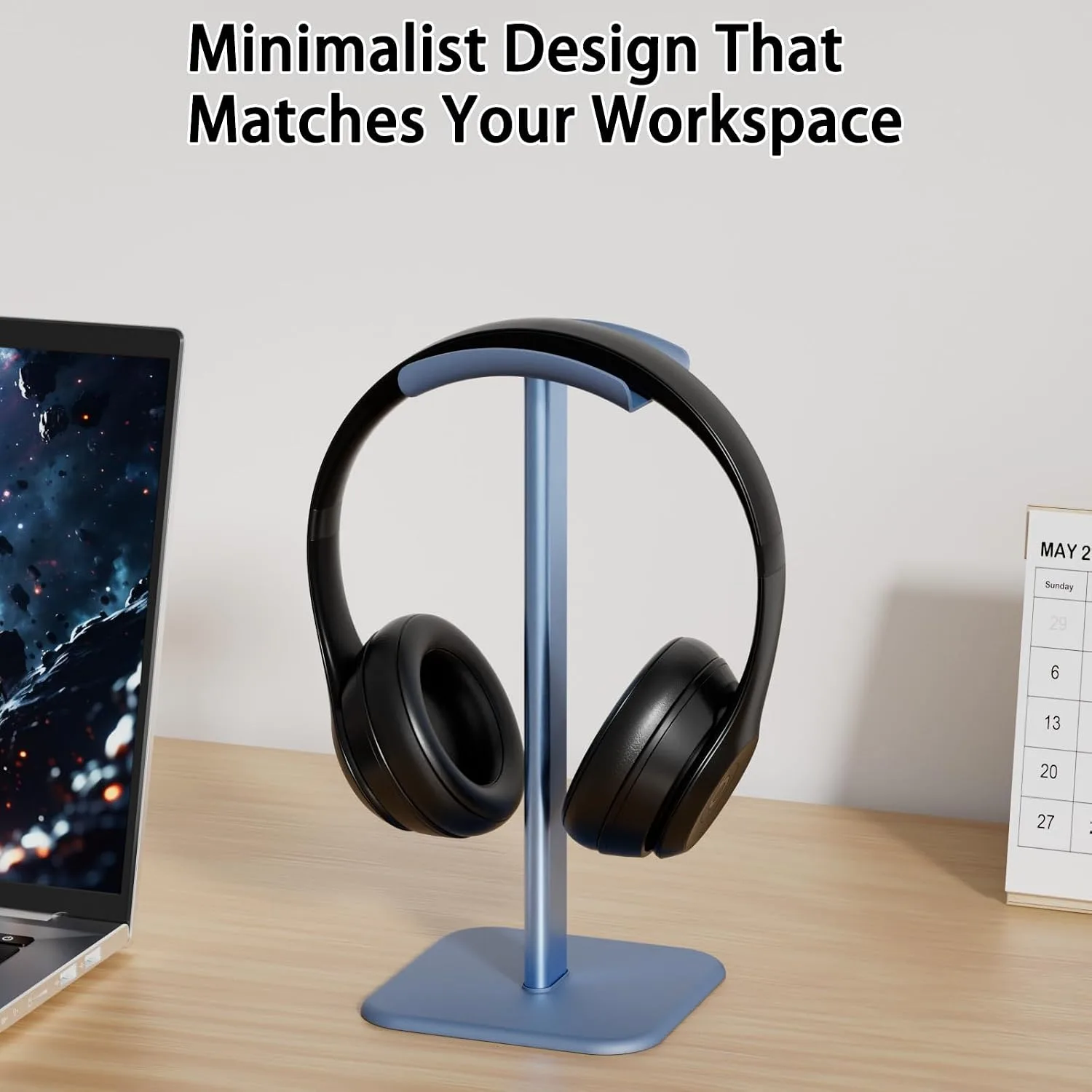 Headphone Stand for Desk - Headset Stand Headphone Holder (Blue)
