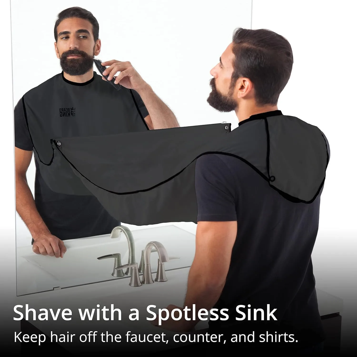 BEARD KING Beard Bib Apron - As Seen on Shark Tank – Gifts for Him, Stocking Stuffers for Men, Mens Gift