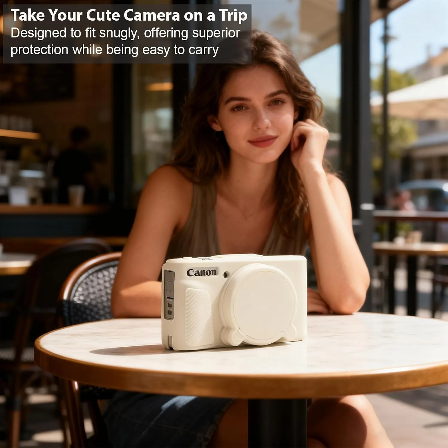 Case for Canon PowerShot SX740 HS, SX730 HS Camera - Beige
